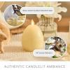 imageLuminara Flameless Candle Crystal Beads Glitter Sphere Unscented Real Wax LED Candle Timer Holiday Decoration Centerpiece LavenderLemon Chiffon