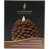 imageLuminara Pine Cone Candles Flameless Candles Unscented Brown with Timer