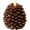 imageLuminara Pine Cone Candles Flameless Candles Unscented Brown with Timer