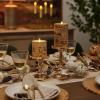 imageLuminara Real Birch Bark Wrapped Flameless LED Candle 4quot x 53quot Battery Operated Moving Flame Pillar Light with Timer  Natural Decor Unscented35 x 65inch