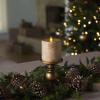 imageLuminara Real Birch Bark Wrapped Flameless LED Candle 4quot x 53quot Battery Operated Moving Flame Pillar Light with Timer  Natural Decor Unscented35 x 45inch