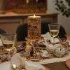 imageLuminara Real Birch Bark Wrapped Flameless LED Candle 4quot x 53quot Battery Operated Moving Flame Pillar Light with Timer  Natural Decor Unscented35 x 65inch