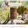 imageLuminara Real Birch Bark Wrapped Flameless LED Candle 4quot x 53quot Battery Operated Moving Flame Pillar Light with Timer  Natural Decor Unscented35 x 65inch