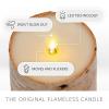 imageLuminara Real Birch Bark Wrapped Flameless LED Candle 4quot x 53quot Battery Operated Moving Flame Pillar Light with Timer  Natural Decor Unscented35 x 45inch