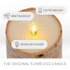 imageLuminara Real Birch Bark Wrapped Flameless LED Candle 4quot x 53quot Battery Operated Moving Flame Pillar Light with Timer  Natural Decor Unscented5inch