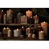 imageLuminara Real Birch Bark Wrapped Flameless LED Candle 4quot x 53quot Battery Operated Moving Flame Pillar Light with Timer  Natural Decor Unscented5inch
