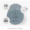 imageLuminara Seaglass Rechargeable Flameless LED Candle Silver Blue 3quot x 65quot Moving Flame Pillar Timer USB TypeC Charging Cable Unscented Real WaxSilver Blue