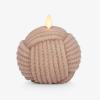imageLuminara Flameless Candle Crystal Beads Glitter Sphere Unscented Real Wax LED Candle Timer Holiday Decoration Centerpiece LavenderTimeless Taupe Rope Ball