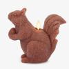 imageLuminara Flameless Home Decor  Squirrel Figural LED Candle Natural Color Tortoise Shell 6quot x 56quot Real Wax Moving Flame Battery Operated wTimer