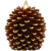 imageLuminara Pine Cone Candles Flameless Candles Unscented Brown with Timer
