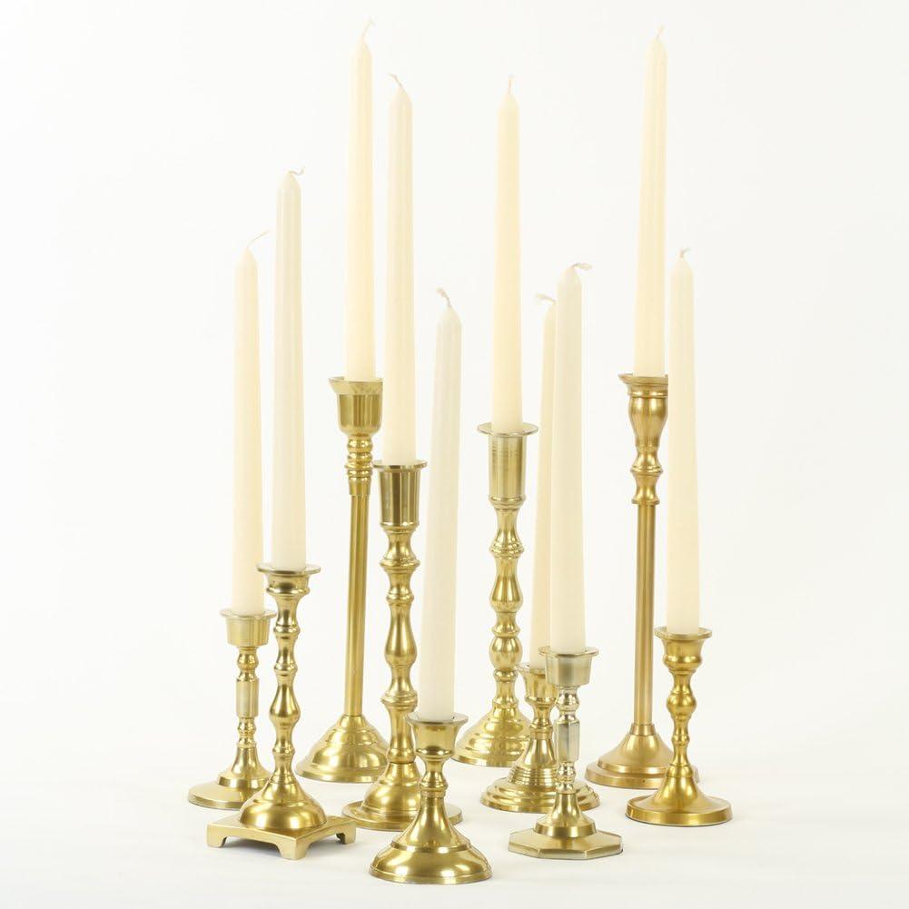 imageKoyal Wholesale Vintage Gold Mixed Taper Holders Set of 10 Mismatched Candlesticks Set Bohemian Decorative Candle SetGold