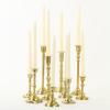 imageKoyal Wholesale Vintage Gold Mixed Taper Holders Set of 10 Mismatched Candlesticks Set Bohemian Decorative Candle SetGold