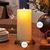 imageLuminara  Flameless LED Battery Operated Flickering Pillar Candles  Ivory  Pack of 1 38quot x 72quot  Realistic Moving Flame Real Wax IndoorOutdoor86inch