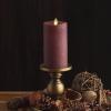 imageLuminara  Flameless LED Battery Operated Flickering Pillar Candles  Stone Grey  Pack of 13x45  Realistic Moving Flame Real Wax IndoorOutdoorRaisin