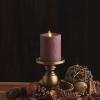 imageLuminara  Flameless LED Battery Operated Flickering Pillar Candles  Stone Grey  Pack of 13x45  Realistic Moving Flame Real Wax IndoorOutdoorRaisin