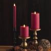 imageLuminara  Flameless LED Battery Operated Flickering Pillar Candles  Stone Grey  Pack of 13x45  Realistic Moving Flame Real Wax IndoorOutdoorRed