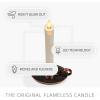 imageLuminara  Flameless LED Battery Operated Flickering Window Taper Candle  Ivory  1quot x 975quot Realistic Flame Real Wax Unscented Indoor Outdoor