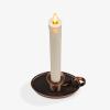 imageLuminara  Flameless LED Battery Operated Flickering Window Taper Candle  Ivory  1quot x 975quot Realistic Flame Real Wax Unscented Indoor Outdoor