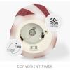 imageLuminara 2Pack Moving Flame LED Flameless Tealight 14quot x 2quot Battery Operated Plastic LED Flameless Tea Light Smooth Candy Cane Red