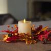imageLuminara Centerpiece Set with Ivory Flameless LED Candle 3quotx45quot Melt Top Unscented Real Wax Harvest