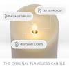 imageLuminara Diffusing Flameless LED Candle Ivory 375quot x 7quot Moving Flame Battery Operated Real Wax Decorative Aromatherapy Pillar Timer Candle Only