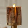 imageLuminara Embedded Birch Twigs Flameless LED Candle 35quot x 65quot Moving Flame Real Wax Unscented Battery Operated Decorative Home Lighting Safe35 x 45