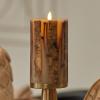 imageLuminara Embedded Birch Twigs Flameless LED Candle 35quot x 65quot Moving Flame Real Wax Unscented Battery Operated Decorative Home Lighting Safe35 x 65