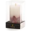 imageLuminara Embedded Flameless LED Candle  Red Berry 35quot x 45quot  Moving Flame Pillar Battery Operated Timer Real Wax Unscented SafeRed