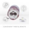 imageLuminara Embedded Flameless LED Candle  Red Berry 35quot x 45quot  Moving Flame Pillar Battery Operated Timer Real Wax Unscented SafeRowan Berries
