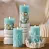 imageLuminara Embedded Flameless LED Candle  Red Berry 35quot x 45quot  Moving Flame Pillar Battery Operated Timer Real Wax Unscented SafeTeal