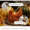 imageLuminara Flameless Fall Harvest Decor  Turkey Figural LED Candle Natural Color Adobe 53quot x 75quot Real Wax Moving Flame Battery Operated wTimerAdobe Turkey