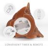 imageLuminara Flameless Fall Harvest Decor  Turkey Figural LED Candle Natural Color Adobe 53quot x 75quot Real Wax Moving Flame Battery Operated wTimerAdobe Turkey