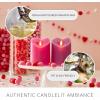 imageLuminara Raspberry Sorbet Heart Shaped Pillar Candle  Flickering RealFlame Technology  Remote Ready  Romantic Valentines Collection  35quot x45quotRaspberry Sorbet