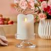 imageLuminara Raspberry Sorbet Heart Shaped Pillar Candle  Flickering RealFlame Technology  Remote Ready  Romantic Valentines Collection  35quot x45quotWhite