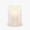 imageLuminara Raspberry Sorbet Heart Shaped Pillar Candle  Flickering RealFlame Technology  Remote Ready  Romantic Valentines Collection  35quot x45quotWhite