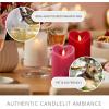 imageLuminara Raspberry Sorbet Heart Shaped Pillar Candle  Flickering RealFlame Technology  Remote Ready  Romantic Valentines Collection  35quot x45quotWhite