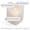 imageLuminara Raspberry Sorbet Heart Shaped Pillar Candle  Flickering RealFlame Technology  Remote Ready  Romantic Valentines Collection  35quot x45quotWhite