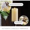 imageLuminara Realistic Artificial Moving Flame Pillar Candle  Moving Flame LED Battery Operated Lights  Unscented  Remote Ready  Remote Sold Separately  Ivory  3quot x 65quot
