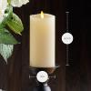 imageLuminara Realistic Artificial Moving Flame Pillar Candle  Moving Flame LED Battery Operated Lights  Unscented  Remote Ready  Remote Sold Separately  Ivory  3quot x 65quot