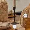 imageLuminara Wrought Iron Taper Candlestick Holder  Vintage Antique Black 825quot Home Decor Elegant Dining Table Centerpiece for Moving Flame Candles