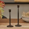 imageLuminara Wrought Iron Taper Candlestick Holder  Vintage Antique Black 825quot Home Decor Elegant Dining Table Centerpiece for Moving Flame Candles