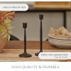 imageLuminara Wrought Iron Taper Candlestick Holder  Vintage Antique Black 825quot Home Decor Elegant Dining Table Centerpiece for Moving Flame Candles