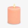 imageLuminara  Flameless LED Battery Operated Flickering Pillar Candles  Stone Grey  Pack of 13x45  Realistic Moving Flame Real Wax IndoorOutdoorMellow Peach