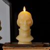 imageLuminara Disneys The Haunted Mansion Flameless LED Candle Male Staring Statue FiguralFemale Staring Statue