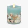 imageLuminara Embedded Flameless LED Candle  Red Berry 35quot x 45quot  Moving Flame Pillar Battery Operated Timer Real Wax Unscented SafeTeal