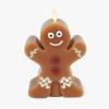 imageLuminara Flameless Festive Decor  Gingerbread Man Figural LED Candle Natural Color Brown 53quot x 75quot Real Wax Moving Flame Battery Operated Timer