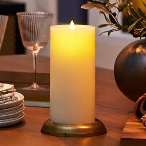 imageLuminara  Flameless LED Battery Operated Flickering Pillar Candles  Ivory  Pack of 1 38quot x 72quot  Realistic Moving Flame Real Wax IndoorOutdoor86inch