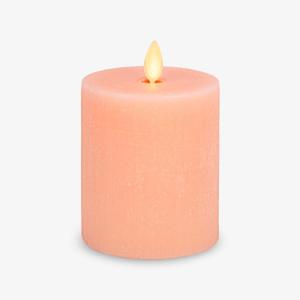 imageLuminara  Flameless LED Battery Operated Flickering Pillar Candles  Stone Grey  Pack of 13x45  Realistic Moving Flame Real Wax IndoorOutdoorMellow Peach