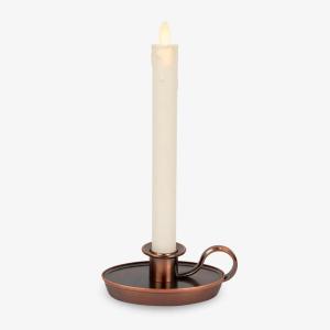 imageLuminara  Flameless LED Battery Operated Flickering Window Taper Candle  Ivory  1quot x 975quot Realistic Flame Real Wax Unscented Indoor Outdoor
