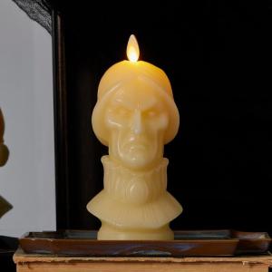 imageLuminara Disneys The Haunted Mansion Flameless LED Candle Male Staring Statue FiguralFemale Staring Statue